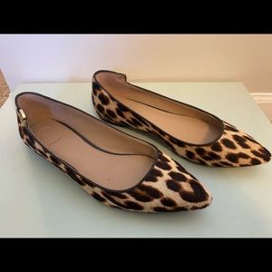Tory Burch Leopard Print Pointer Toe Flats. Size 6.5.